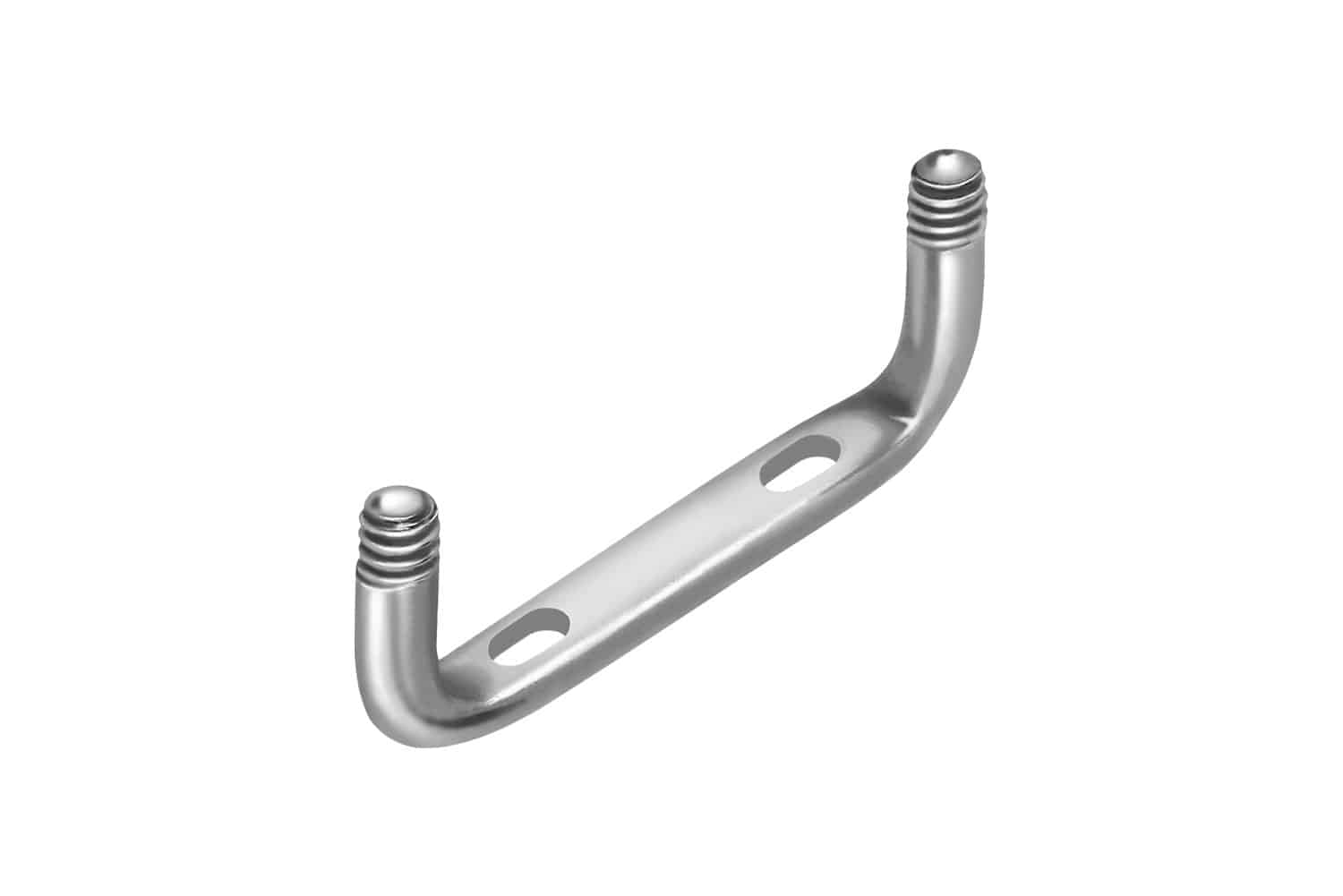 Titan Surface Barbell Piercing FLACH ZWEI LÖCHER (90 Grad) ohne Kugeln ++SALE++